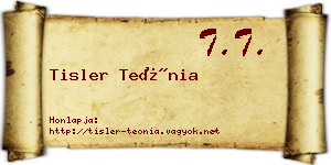 Tisler Teónia névjegykártya